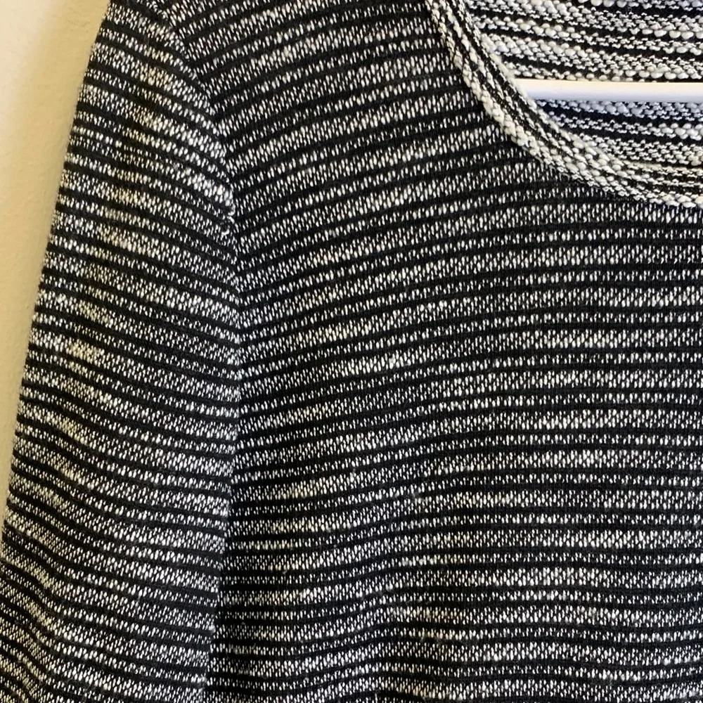 Chico's Black and White Striped Sweater